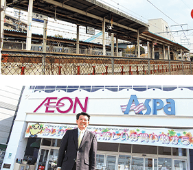 新井小学校前にて